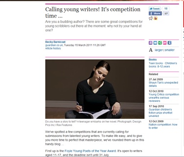 The <em>Guardian</em> Mentions the <em>Litro</em> & IGGY International Short Story Award for Young Writers