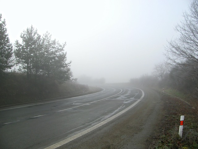 Roads Disappearing into the Fog