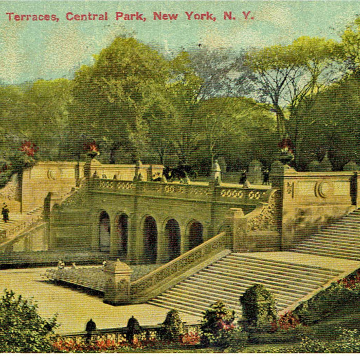 TWELVE IMAGES OF CENTRAL PARK ON OLD POSTCARDS