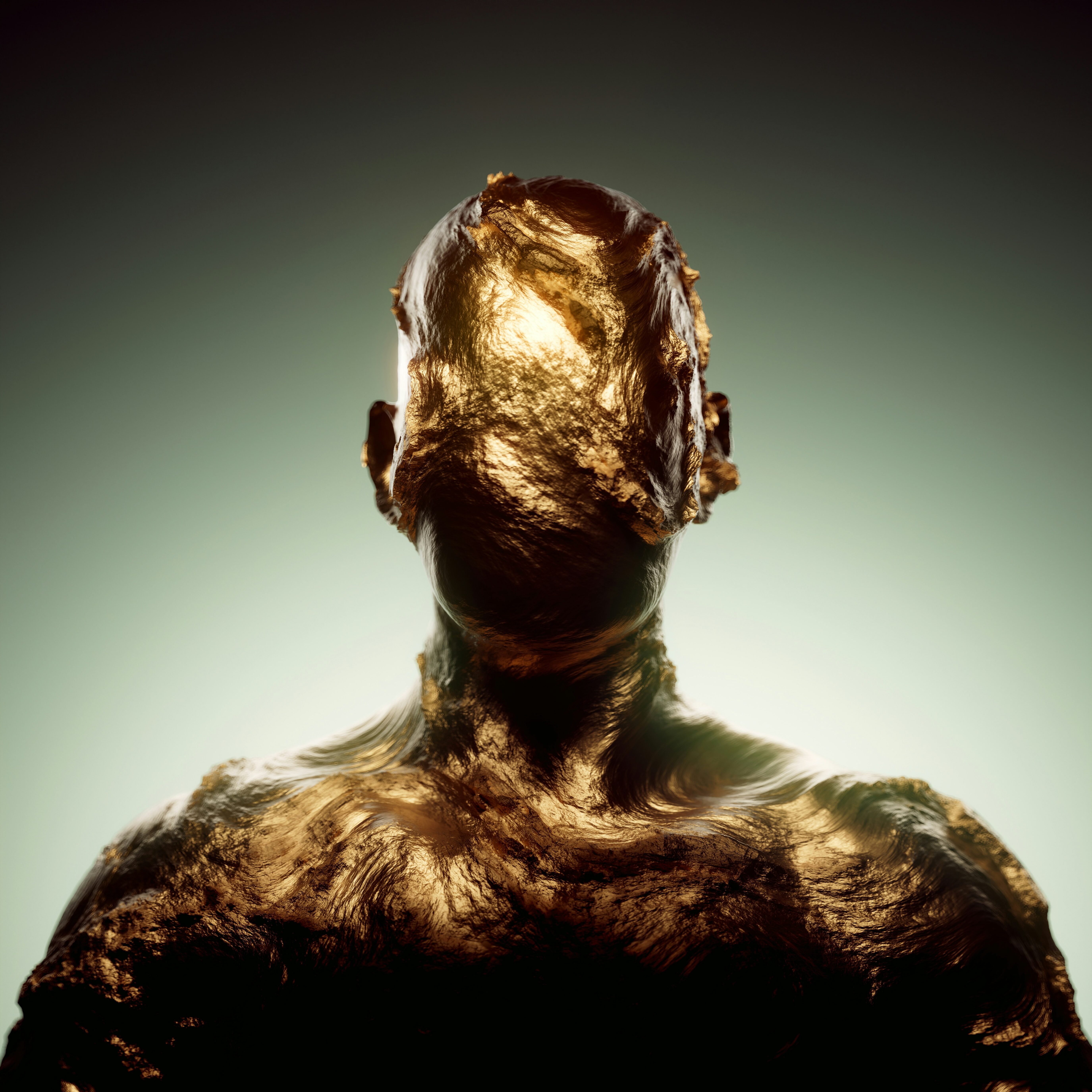 Dark-toned artwork titled ‘Greed’ featuring sharp contrasts of shadow and light, evoking appetite, accumulation, and moral tension.