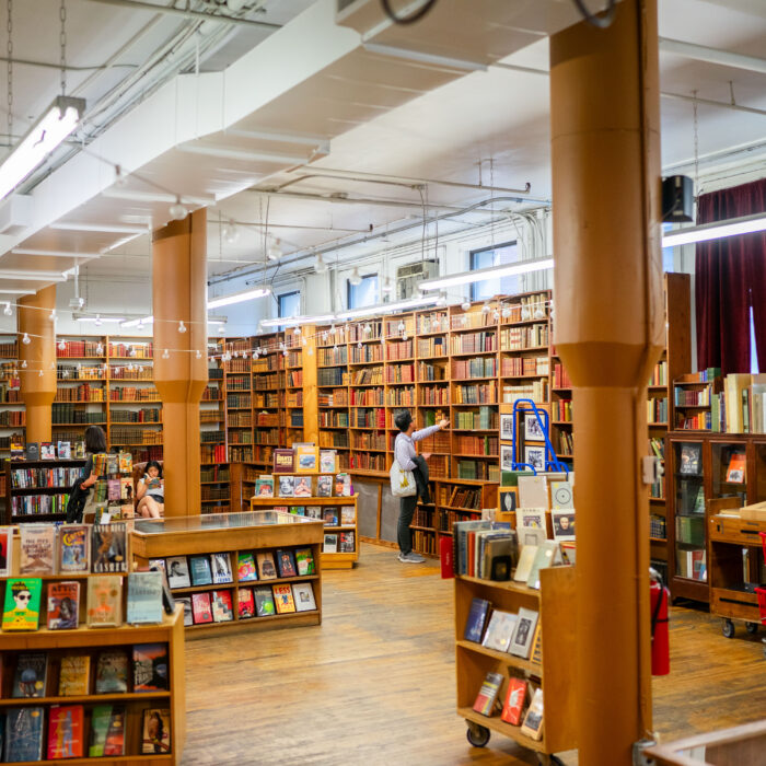 Interior of Strand Book Store in New York.
