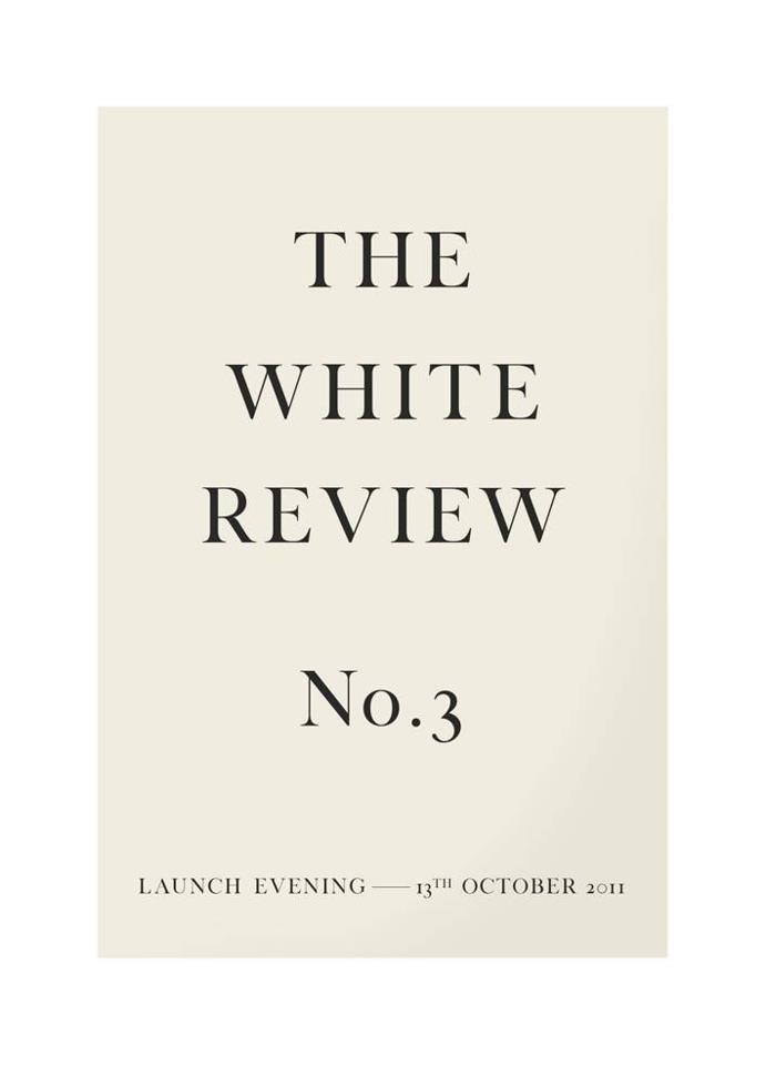 <em>The White Review</em> No. 3 Launches at Foyles