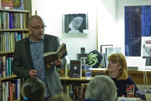 Keith Gray reads from his novel Ostrich Boys. Image © Chris Scott.