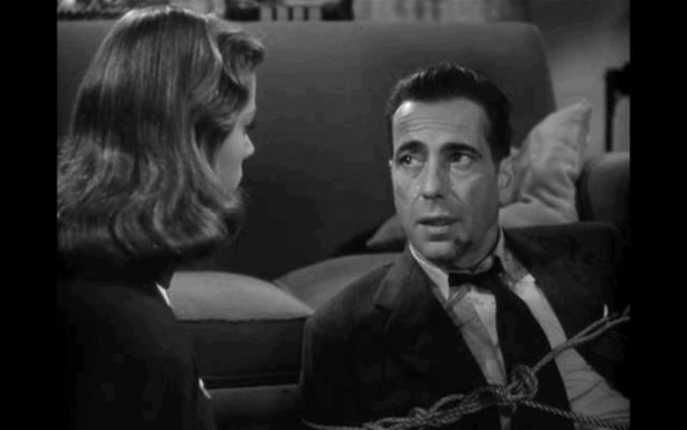 Humphrey Bogart as Philip Marlow: not very tall