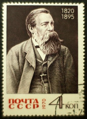 Soviet stamp featuring Engles