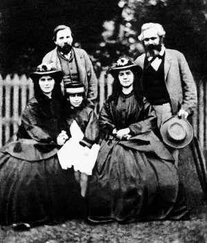 The Marx Family and Friedrich Engels, date unknown