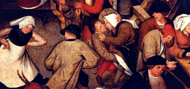Detail from "The Wedding Dance in the Barn, Pieter Bruegel the Younger