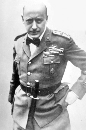G. D'Annunzio wearing the Italian Air Force uniform