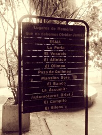 Sign used by Brodsky for Los Campos II - in Recoleta Arts Centre. Photo by Iain Robinson.