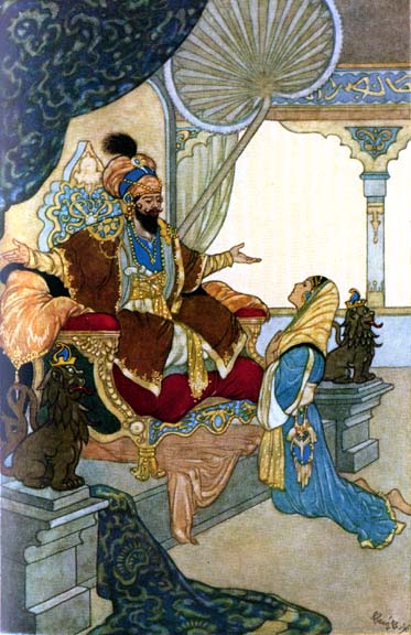 A detail from an 1898 edition of One Thousand and One Nights, in which six of the stories from Tales of the Marvellous also feature. Source: Wikimedia Commons.