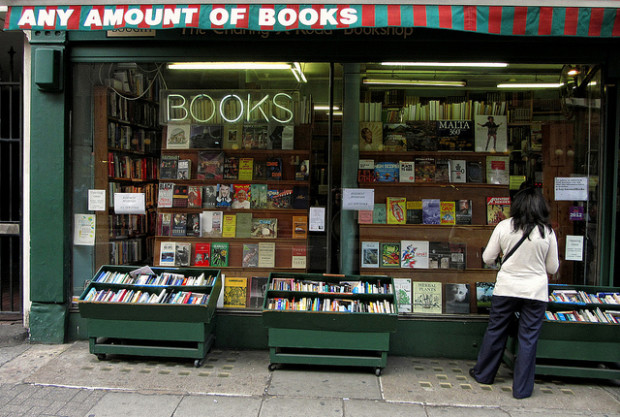 Any Amount of Books in Charing Cross Road. Photo courtesy of Jmm via Flickr.