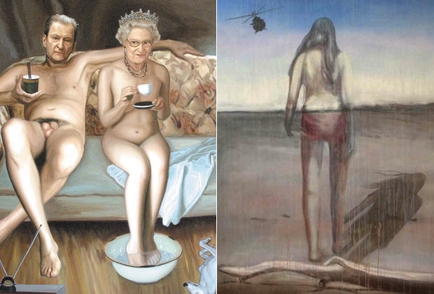 At Paris’s Galerie Olympe de Gouges, An Art Exhibition Shows a Naked Queen and Lucian Freud