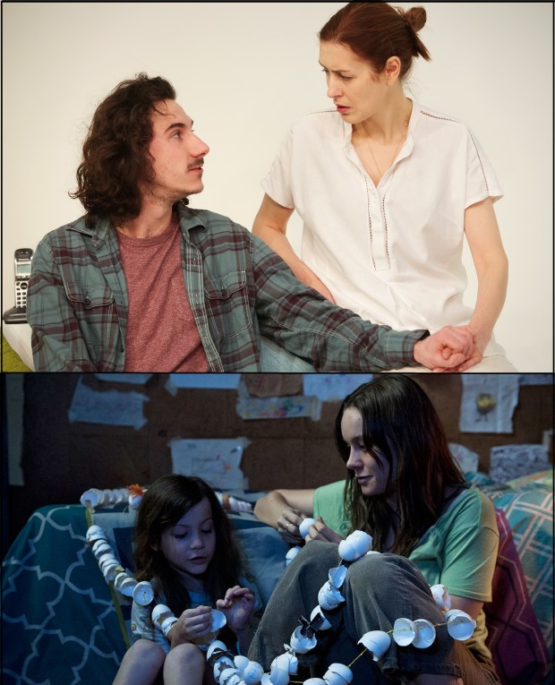 Above: Gina McKee and William Postlethwaite in The Mother at the Tricycle Theatre. Photo by Mark Douet. Below: Brie Larson and Jacob Tremblay in Room.