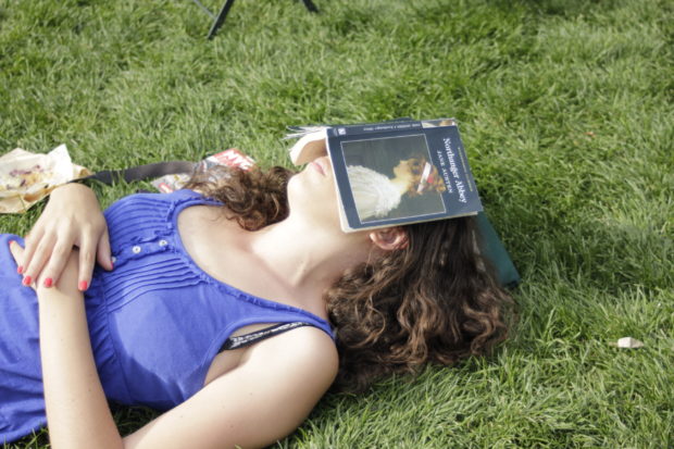 'Woman sleeping with Jane Austen', via Flickr Creative Commons. 