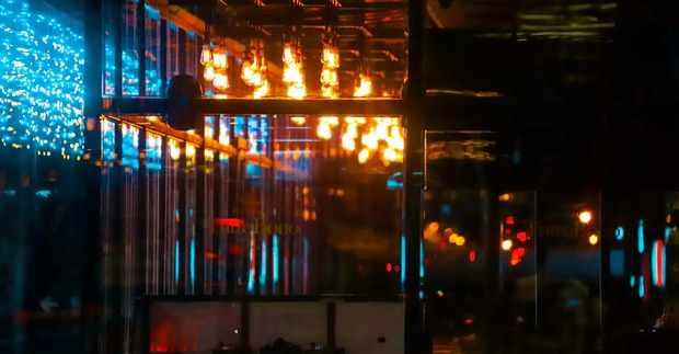 Story Sunday — I’m Not Here — neon reflections at night.