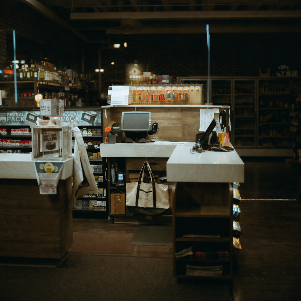 Retail counter scene