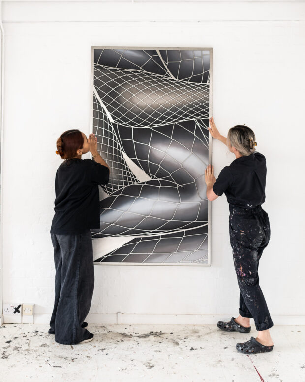 Installation view of work by Makiko Harris
