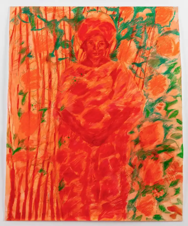 It Ends With Me (2024) by Paul Majek, soft pastel and acrylic on paper